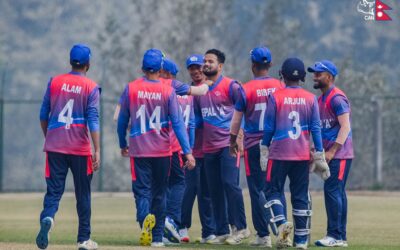 क्यानडासँगको दोस्रो एक दिवसीय खेलमा नेपाल ‘ए’ २ विकेटले विजयी