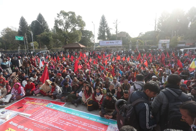 काठमाडौंमा मिटरब्याज, लघुवित्त पीडितको प्रदर्शन