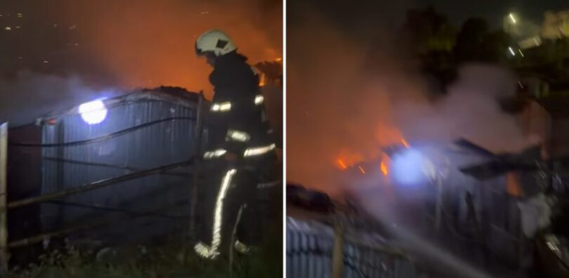 चुनीखेल नयाँबस्तीमा आगलागी, २४ परिवार विस्थापित