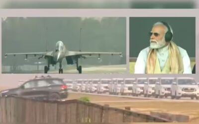 भारतीय प्रधानमन्त्री मोदी चढेको विमान सडकमै अवतरण