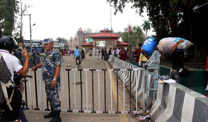 आज राति १२ बजेदेखि अन्तर्राष्ट्रिय सीमानाका बन्द हुने