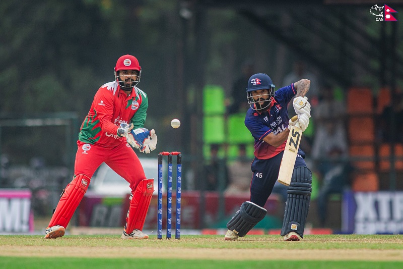 वर्षाले प्रभावित खेलमा ओमानसँग हार्‍यो नेपाल