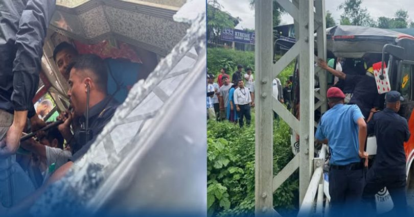 तनहुँमा यात्रुवाहक बस दुर्घटना, १५ जना घाइते